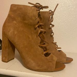 Sam Edelman Suede LaceUp Block heels
